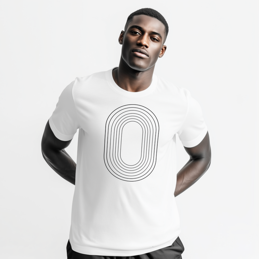 Track Oval Tee - White
