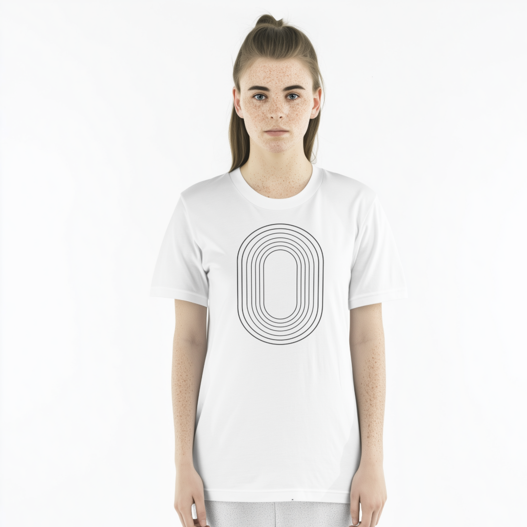 Track Oval Tee - White