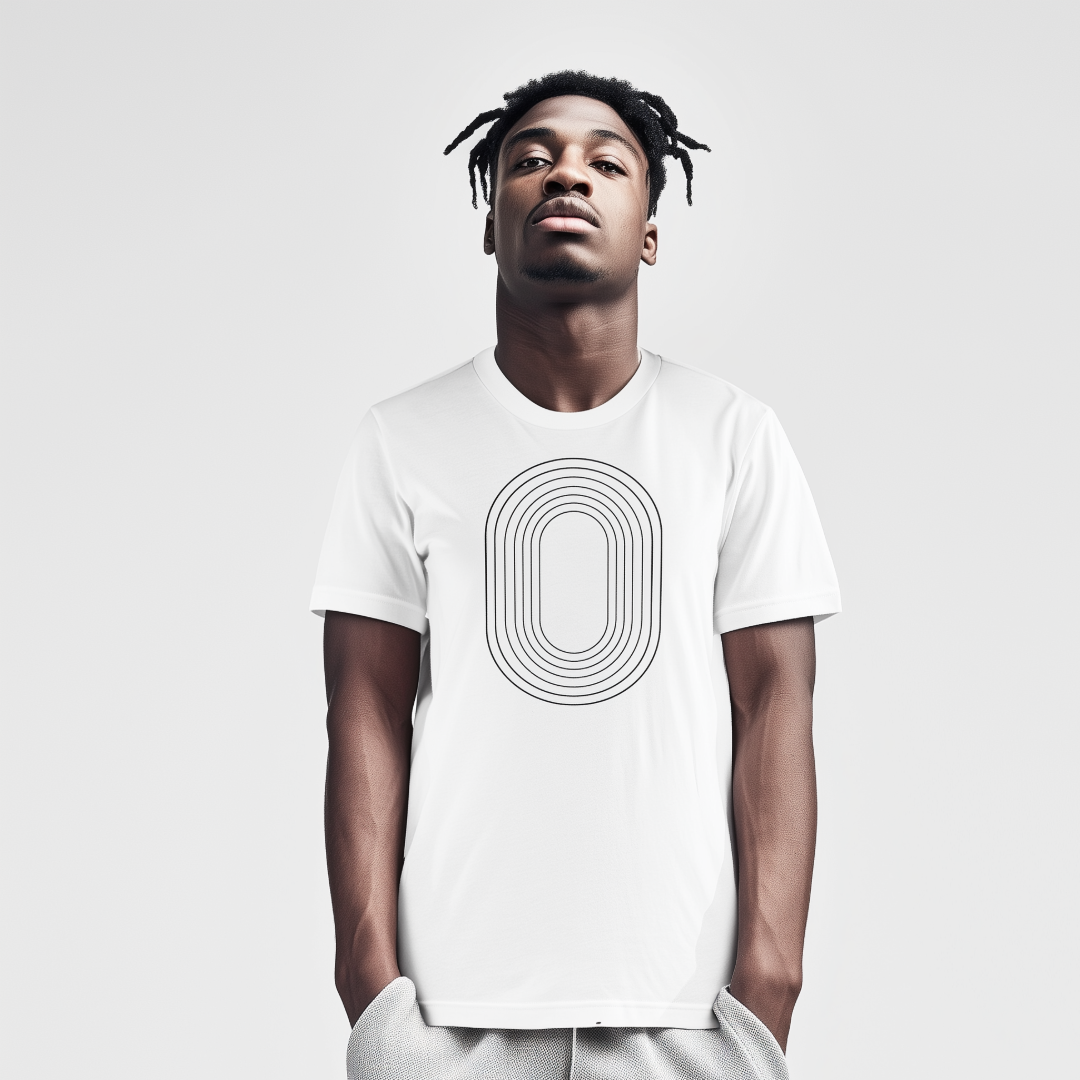 Track Oval Tee - White