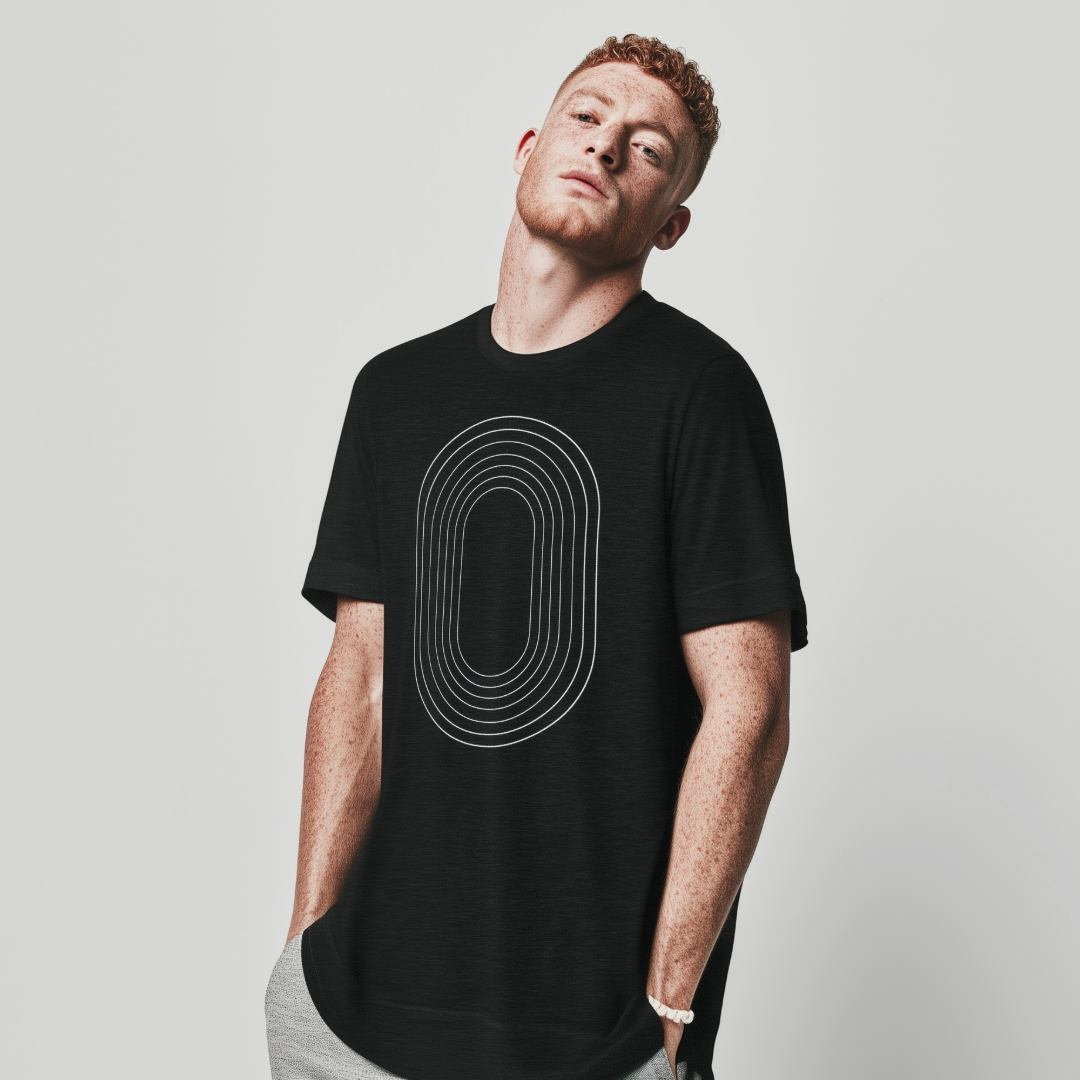 Track Oval Tee - Dark Grey
