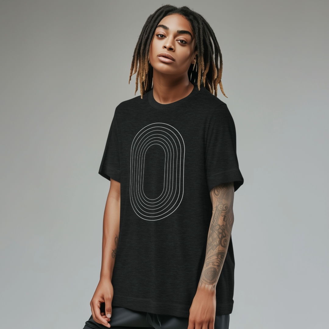 Track Oval Tee - Dark Grey