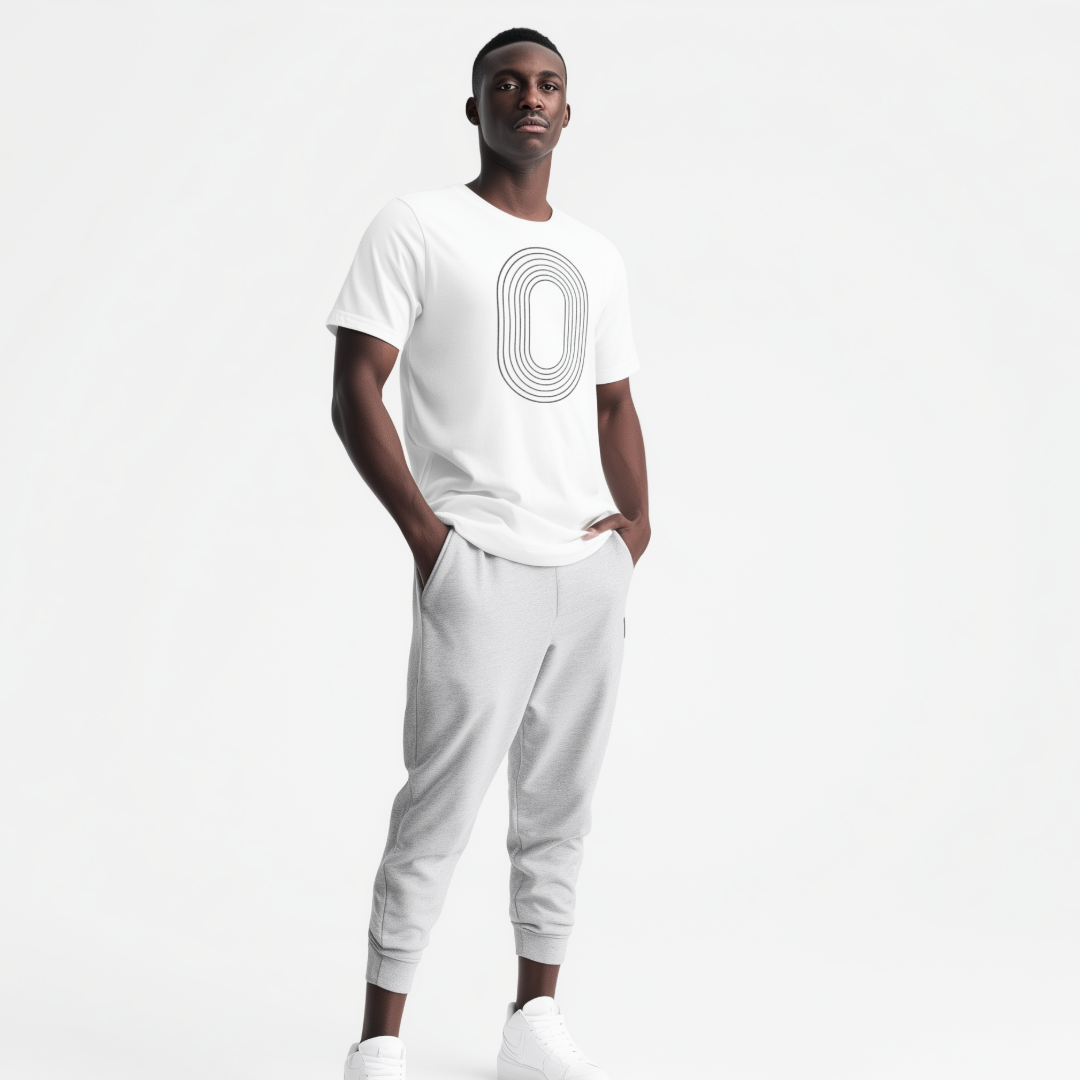 Track Oval Tee - White